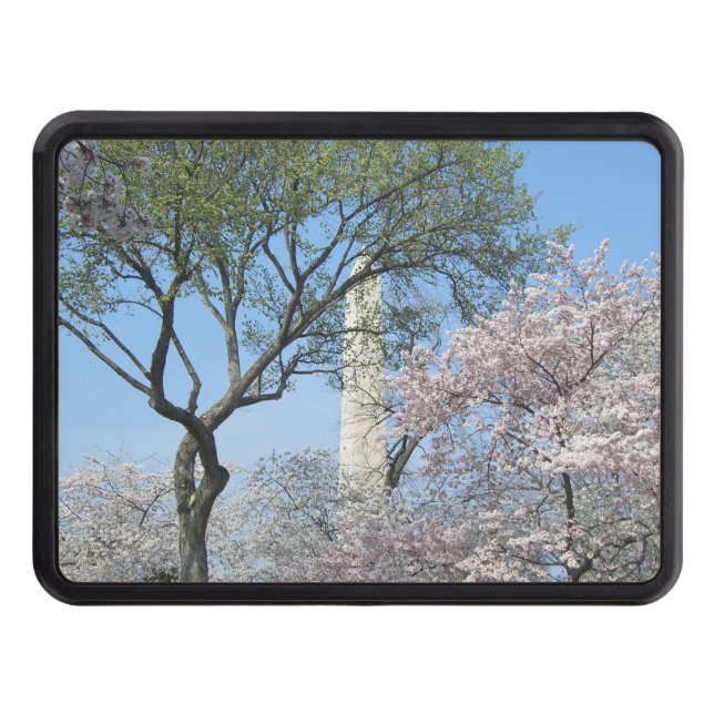 Cherry Blossoms and the Washington Monument in DC Hitch Cover (Front)
