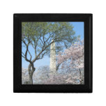 Cherry Blossoms and the Washington Monument in DC Keepsake Box