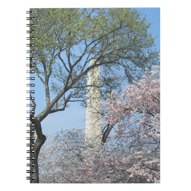 Cherry Blossoms and the Washington Monument in DC Notebook (Front)