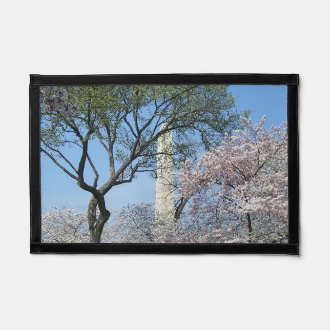 Cherry Blossoms and the Washington Monument in DC Pennant (Front)