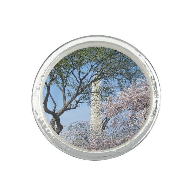 Cherry Blossoms and the Washington Monument in DC Ring (Front)