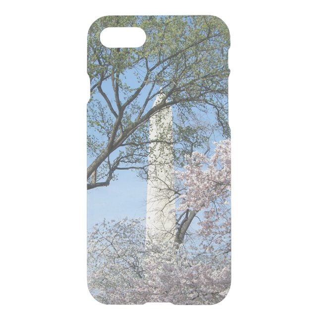 Cherry Blossoms and the Washington Monument in DC Uncommon iPhone Case (Back)