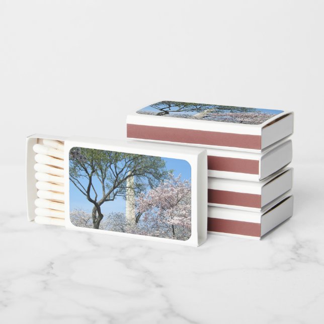 Cherry Blossoms and the Washington Monument Matchboxes (Stacked)