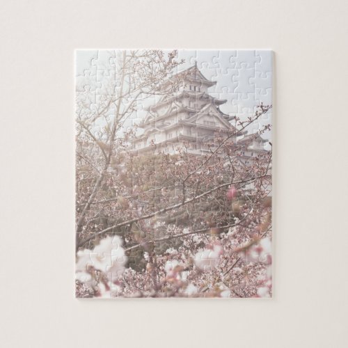 Cherry Blossoms at Himeji Castle Japan Jigsaw Puzzle