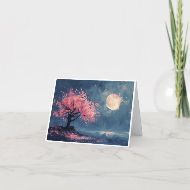 Cherry Blossoms at Nightfall Note Cards (Front)
