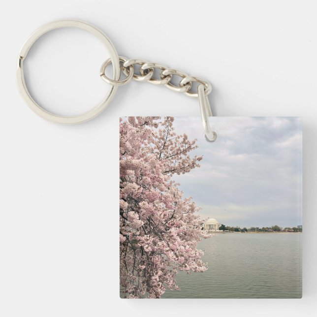 Cherry Blossoms at the Tidal Basin Keychain (Front)