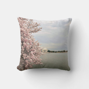 Cherry Blossoms at the Tidal Basin Throw Pillow
