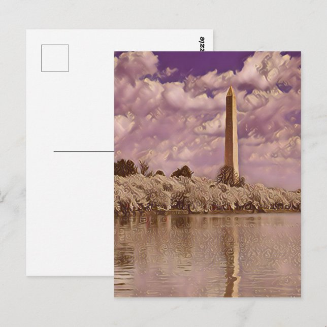 Cherry Blossoms at the Washington Monument  Postcard (Front/Back)