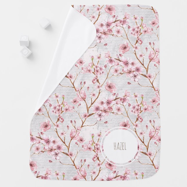 Cherry Blossoms Baby Blanket (In Situ)