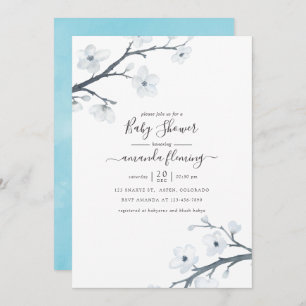 Cherry Blossoms Baby Shower Invitation