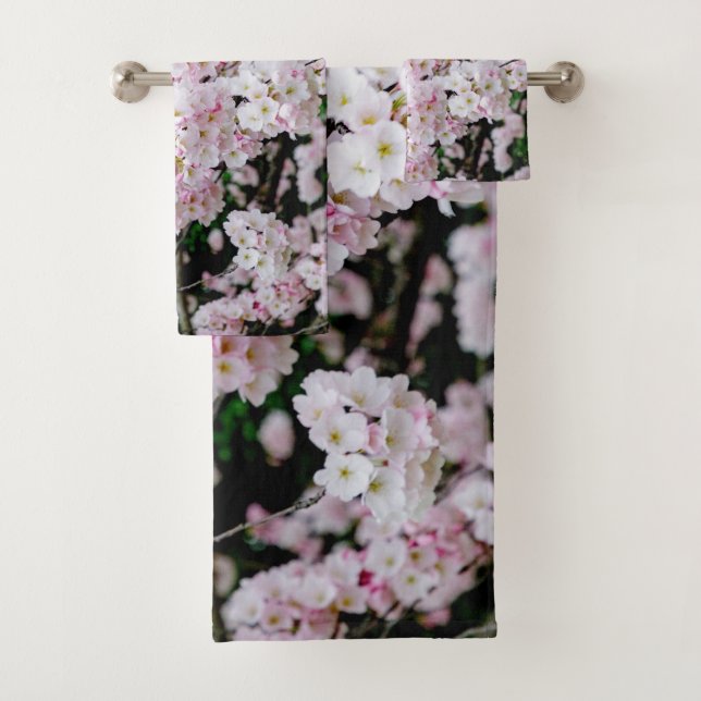 Cherry blossoms bath towel set (Insitu)