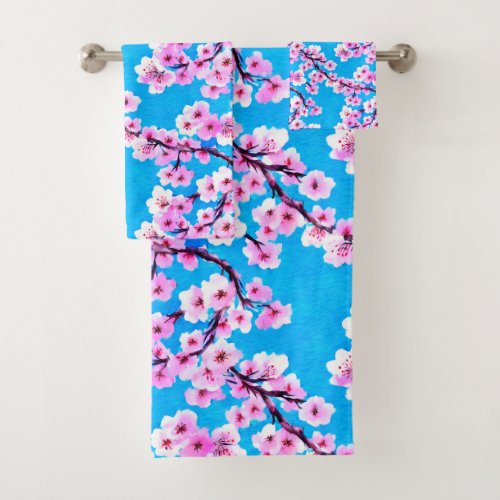 Cherry Blossoms  Bath Towel Set