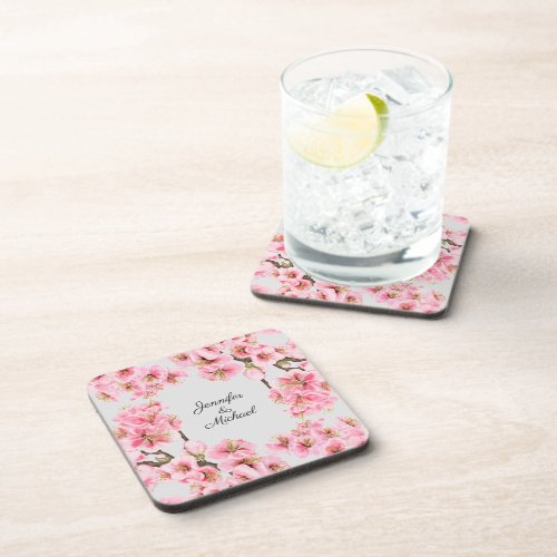 Cherry blossoms  beverage coaster