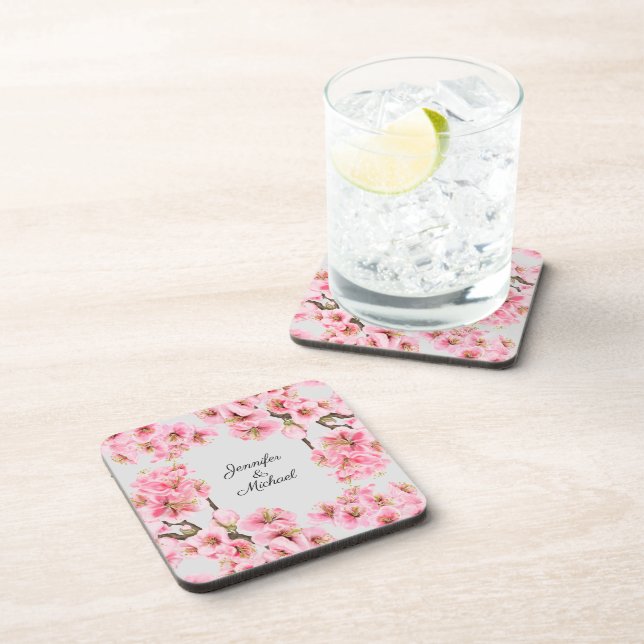 Cherry blossoms  beverage coaster (Right Side)