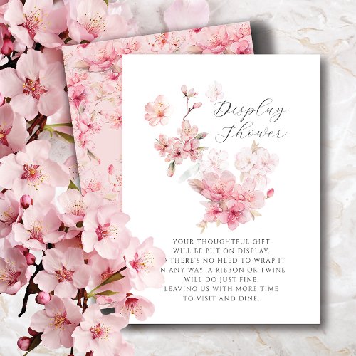 Cherry Blossoms Bridal Shower Display Shower Enclosure Card