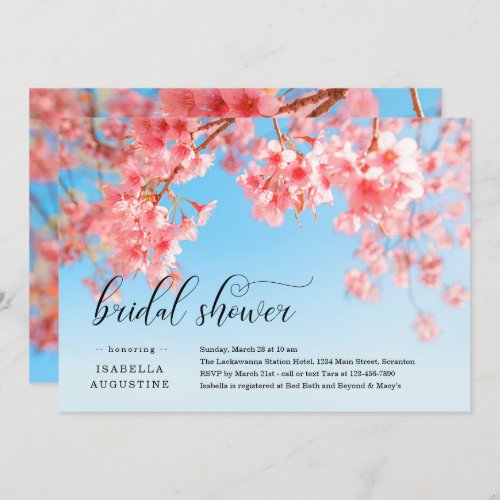 Cherry Blossoms Bridal Shower Invitation