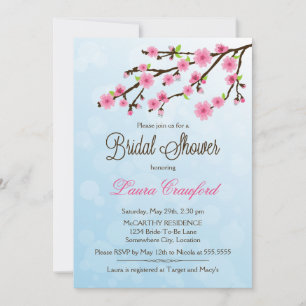 Cherry Blossoms Bridal Shower Invitation