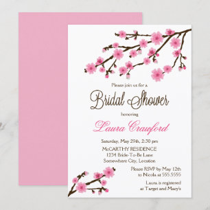 Cherry Blossoms Bridal Shower Invitation