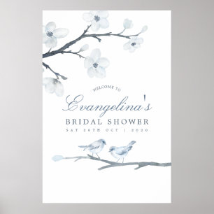 Cherry Blossoms Bridal Shower Welcome Poster