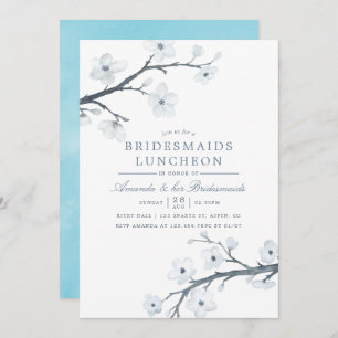 Cherry Blossoms Bridesmaids Luncheon Invitation
