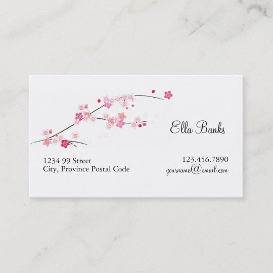 cherry blossoms business card zazzle com cherry blossom business cards