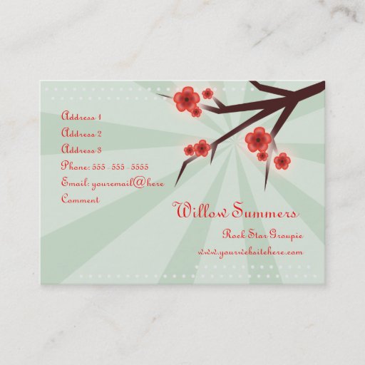 Customizable Cherry Blossoms Business Card Templates