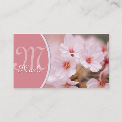 Customizable Cherry Blossoms Business Card