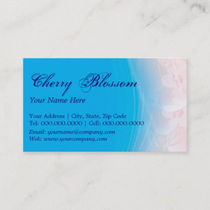 cherry blossoms business card
