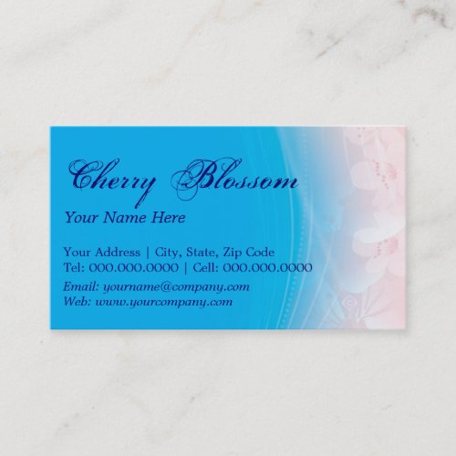 cherry blossoms ~ bc business card