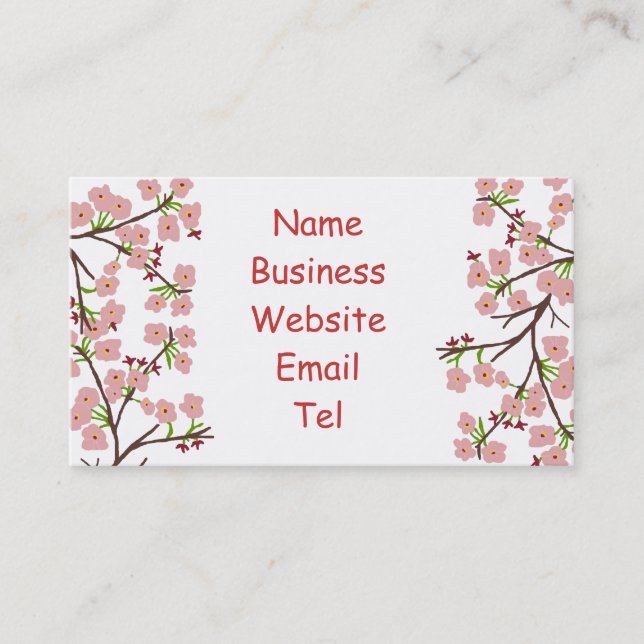 cherry_blossoms business cards (Front)