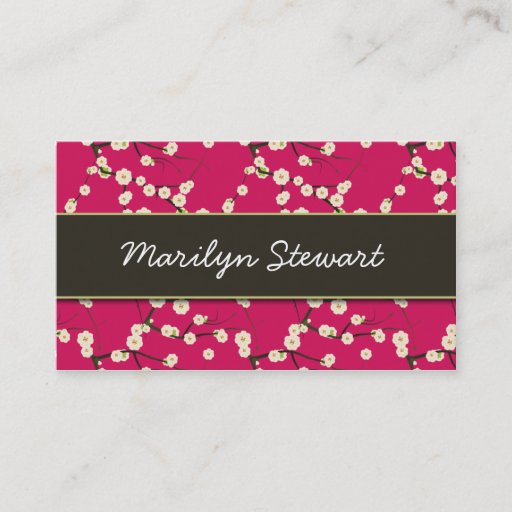 Customizable Cherry Blossoms Business Cards