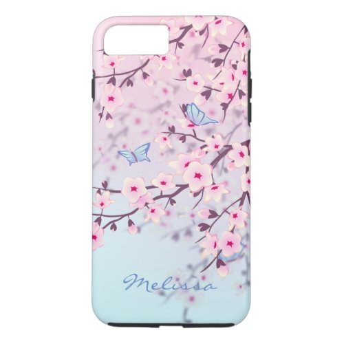 Cherry Blossoms Butterflies Pastel iPhone 8 Plus7 Plus Case