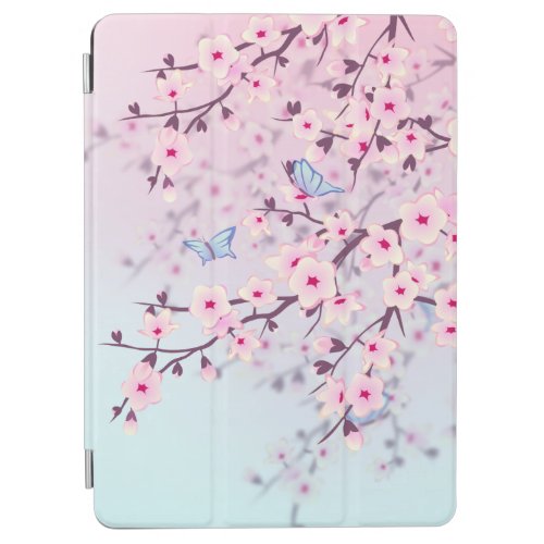 Cherry Blossoms Butterflies Pastel Floral  iPad Air Cover