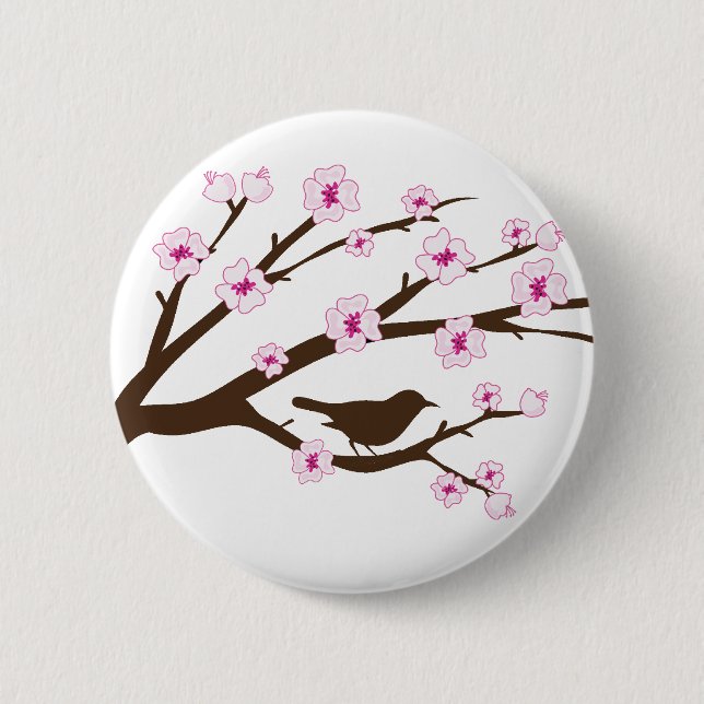 Cherry Blossoms Button (Front)