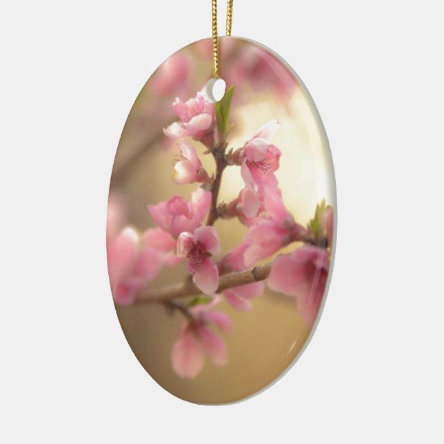 Cherry Blossoms Ceramic Ornament (Left)