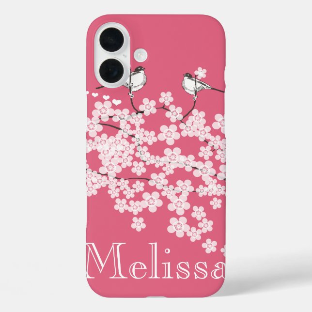 Cherry Blossoms Chickadee  Case-Mate iPhone Case (Back)