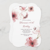 Cherry Blossoms Closeup Invitation (Front/Back)