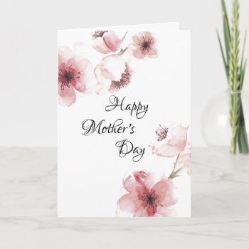 Cherry Blossoms Closeup Mother's Day Card by PixiePrints at Zazzle