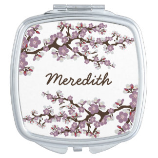 Cherry Blossoms Compact Mirror Bridal Party Gift