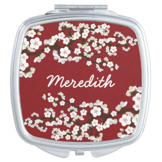 Cherry Blossoms Compact Mirror Bridal Party Gift