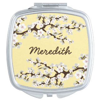 Cherry Blossoms Compact Mirror Bridal Party Gift