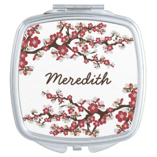 Cherry Blossoms Compact Mirror Bridal Party Gift