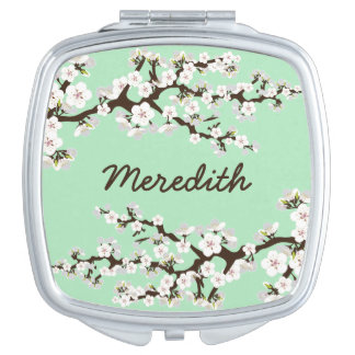 Cherry Blossoms Compact Mirror Bridal Party Gift