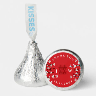 Cherry Blossoms & Double Happiness Chinese Wedding Hershey®'s Kisses®
