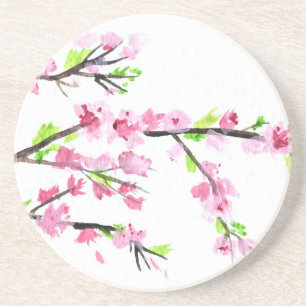 Cherry blossoms drink coaster