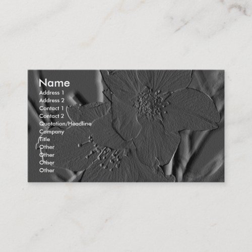 Cherry Blossoms/Embossed-Like Photo Business Card