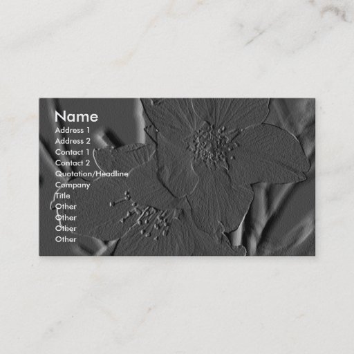 Customizable Cherry Blossoms/Embossed-Like Photo Business Card