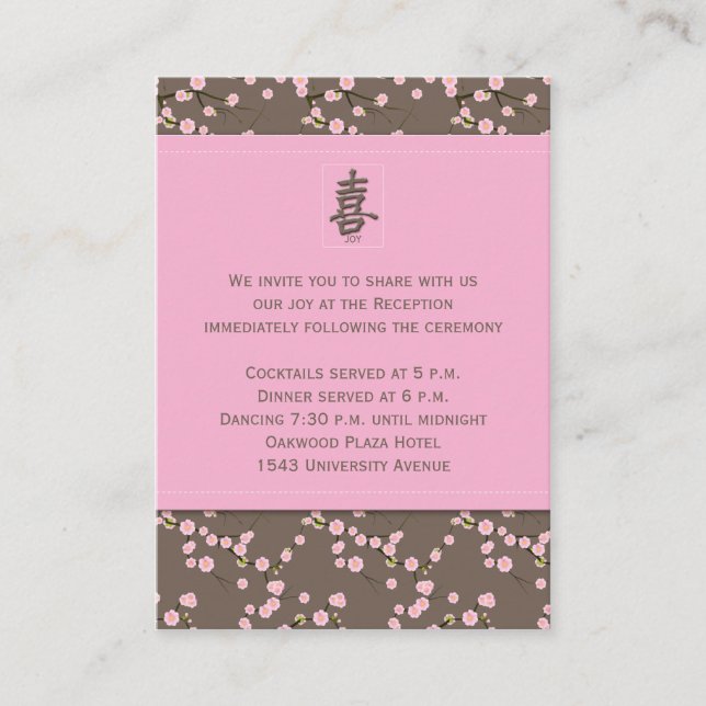 Cherry Blossoms Enclosure Card (Front)