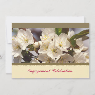 Cherry Blossoms Engagement Invitation