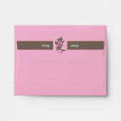 Cherry Blossoms Envelope for Reply Card (Back (Top Flap))